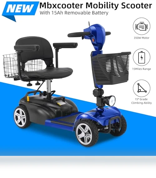 4 Wheels Mobility Scooter for Adults & Seniors Up to 300LBS — Mobility Scooters, Mbxcooter