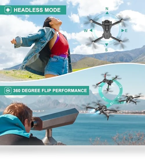 4K Camera Drone for Kids and Adults - Beginner-Friendly Mini Drone with Emergency Stop — Drones, MSMV