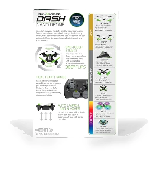 Dash Nano Drone with Flight Assist Technology — Drones & UAV Technology, Skyrocket