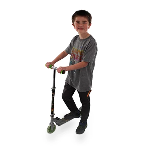 Dinosaur Scooter with Light Up Wheels, Adjustable Handlebar — Push Scooters, Ozbozz