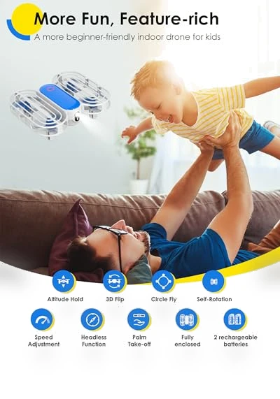 Kids Drone with Altitude-Hold, 3D Flip, and Headless Mode — Flying Toys, JY09