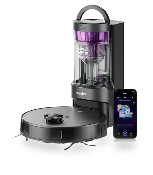 Robot Vacuum and Mop Combo with Bagless Self Emptying Station — Smart Cleaning Robots, Eureka