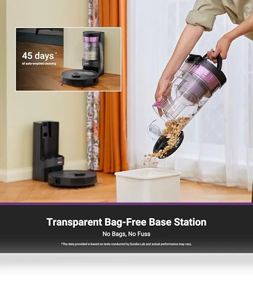 Robot Vacuum and Mop Combo with Bagless Self Emptying Station — Smart Cleaning Robots, Eureka