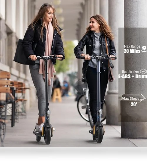 Electric Scooter, 500W/350W Motor, 25 Miles Range, 20 Mph Speed, Solid Tires, App Control — Electric Self-Balancing Scooters, Caroma
