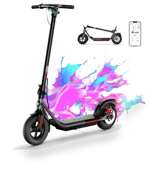 Electric Scooter Adults, 10" Tires, 500W Motor, 22Mph, Long Range, Folding E-Scooter with Dual Suspension — Electric Self-Balancing Scooters, SISIGAD