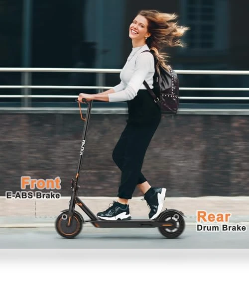 Electric Scooter, 350W/500W Motor, 12-28 Miles Range, 16-21 MPH, Solid Tires, for Adults and Teens — Electric Self-Balancing Scooters, VOLPAM