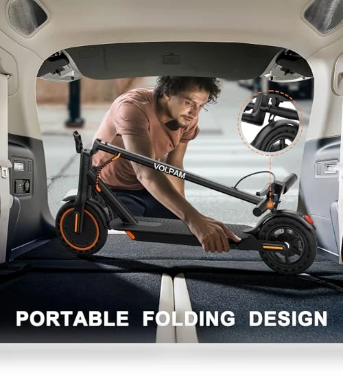 Electric Scooter, 350W/500W Motor, 12-28 Miles Range, 16-21 MPH, Solid Tires, for Adults and Teens — Electric Self-Balancing Scooters, VOLPAM