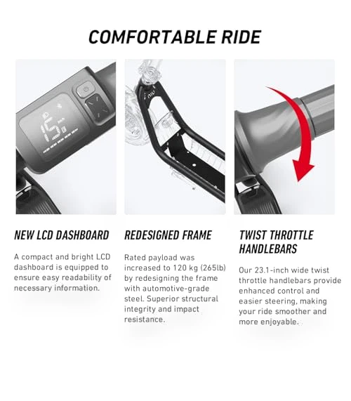 Electric Scooter for Adults - 600W-900W Max Power, 18-41 Miles Range, Foldable — Push Scooters, NIU