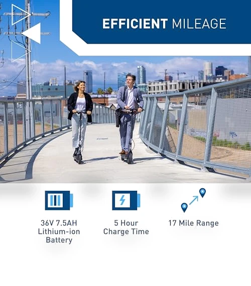 Electric Scooter for Adults, 350W Motor, 17 Miles Range, Portable Folding Commuter Scooter — Electric Vehicles, Hiboy