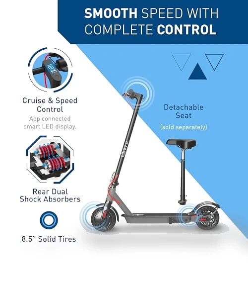 Electric Scooter for Adults, 350W Motor, 17 Miles Range, Portable Folding Commuter Scooter — Electric Vehicles, Hiboy