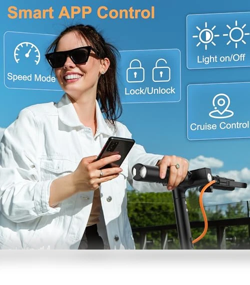 Electric Scooter with Powerful Motor, Long Range, and Cruise Control — Electric Self-Balancing Scooters, VOLPAM