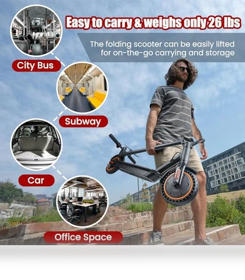8.5" Solid Tires Electric Scooter for Adults with Smart APP and Cruise Control — Electric Self-Balancing Scooters, widoway
