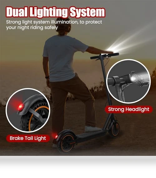 8.5" Solid Tires Electric Scooter for Adults with Smart APP and Cruise Control — Electric Self-Balancing Scooters, widoway