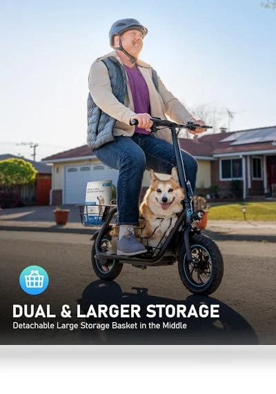 Electric Scooter with Seat, 550W Motor, 18.6MPH Top Speed, 20 Miles Range — Electric Vehicles, URBANMAX