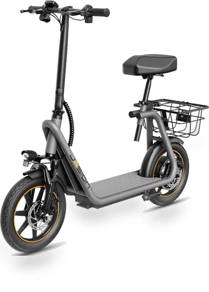 Electric Scooter with Seat, 650W Motor, 20 Miles Range, Foldable E-Scooter for Adults — Electric Vehicles, Jasion