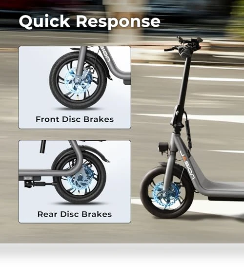 Electric Scooter with Seat, 650W Motor, 20 Miles Range, Foldable E-Scooter for Adults — Electric Vehicles, Jasion