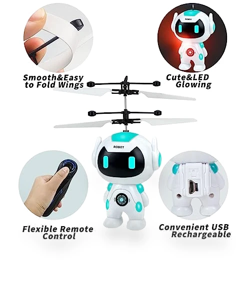 RC Flying Ball Drone for Kids - Remote Control Helicopter Toy — Interactive Figures & Robots, Ynybusi