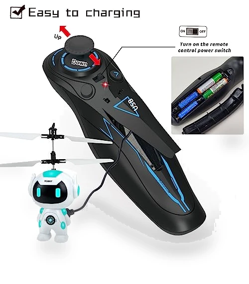 RC Flying Ball Drone for Kids - Remote Control Helicopter Toy — Interactive Figures & Robots, Ynybusi