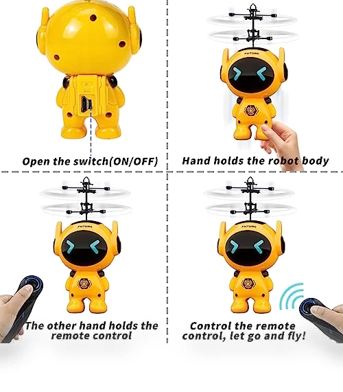 Remote Control Flying Robot Toy for Kids and Adults — Interactive Figures & Robots, Tcvents