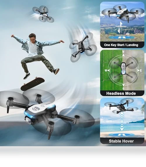 1080P FPV Foldable Drone with Camera for Beginners — Drones, Velcase