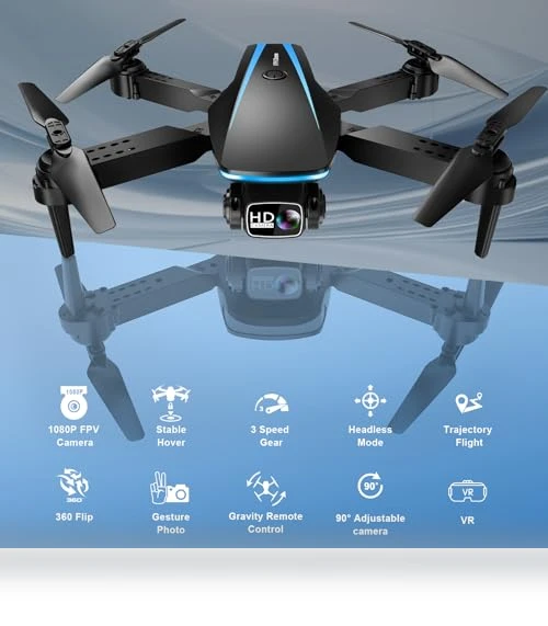 1080P HD Foldable Mini Drone with Camera for Kids and Adults — Drones, Oddire