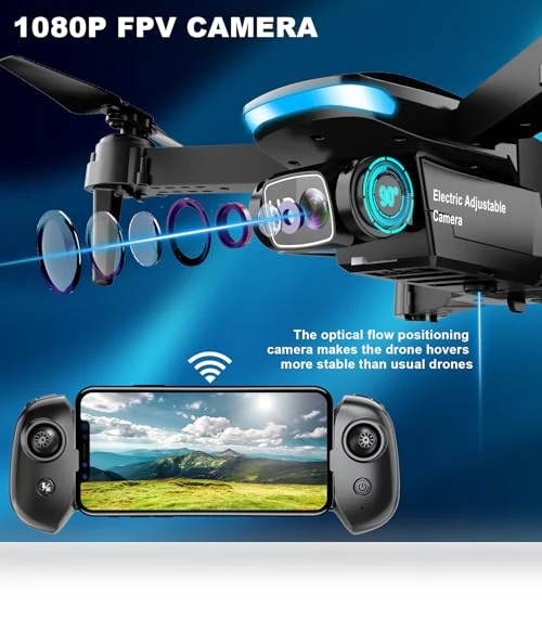 1080P HD Foldable Mini Drone with Camera for Kids and Adults — Drones, Oddire
