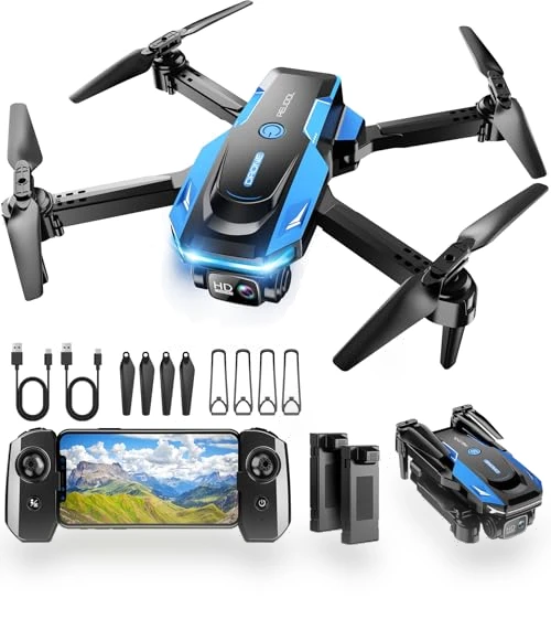 Foldable Drone with 1080P Camera - Voice & Gesture Control, 3D Flip, Beginner-Friendly — Drones & UAV Technology, RELIDOL
