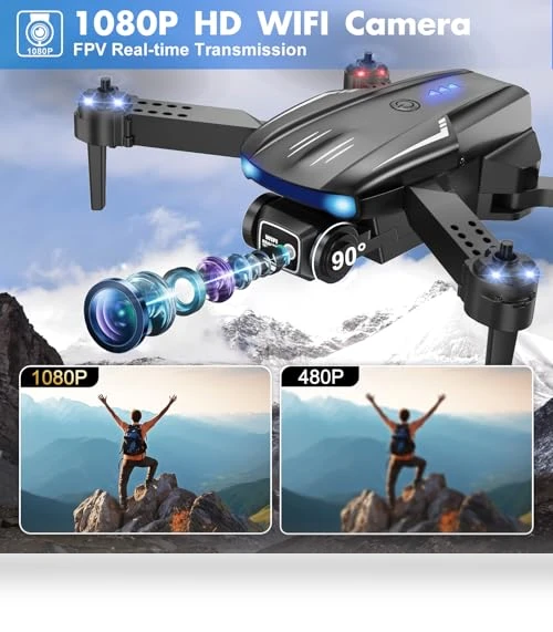 Foldable HD FPV Mini Drone with 1080P Camera — Drones & UAV Technology, Naseto
