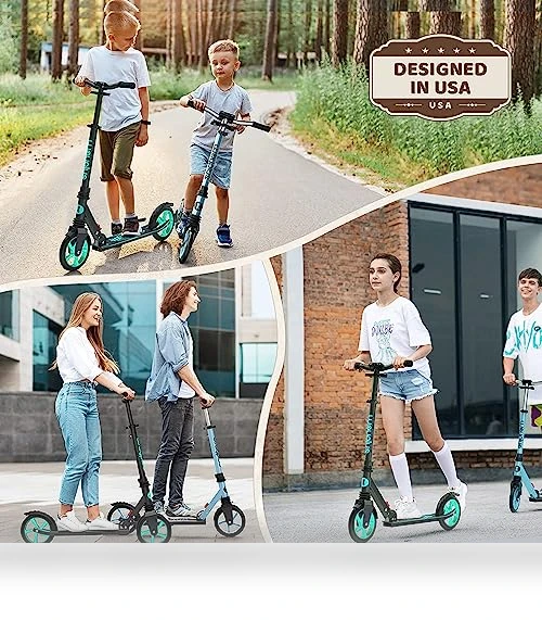 Foldable Kick Scooter with 8IN Wheels for Kids, Teens & Adults — Push Scooters, WAYPLUS