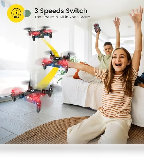 Foldable Mini Nano RC Drone with Altitude Hold and 3D Flips — Flying Toys, Holy Stone