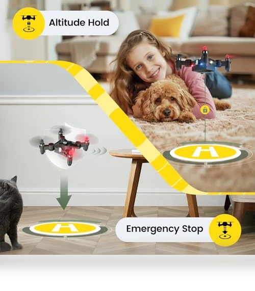 Foldable Mini Nano RC Drone with Altitude Hold and 3D Flips — Flying Toys, Holy Stone