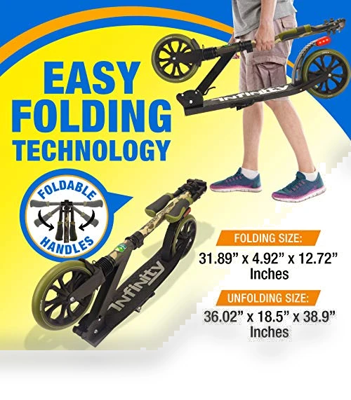 Adjustable T-Bar Handlebar Kick Scooter for Adults and Kids — Push Scooters, SereneLife