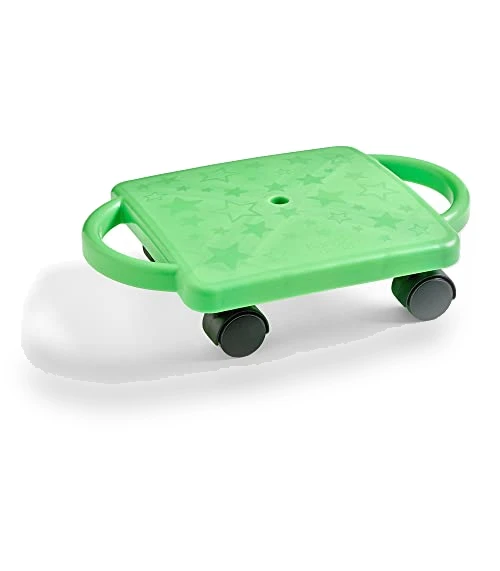 Green Indoor Scooter Board with Handles for Kids — Balance Bikes, hand2mind