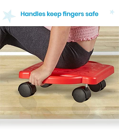 Green Indoor Scooter Board with Handles for Kids — Balance Bikes, hand2mind