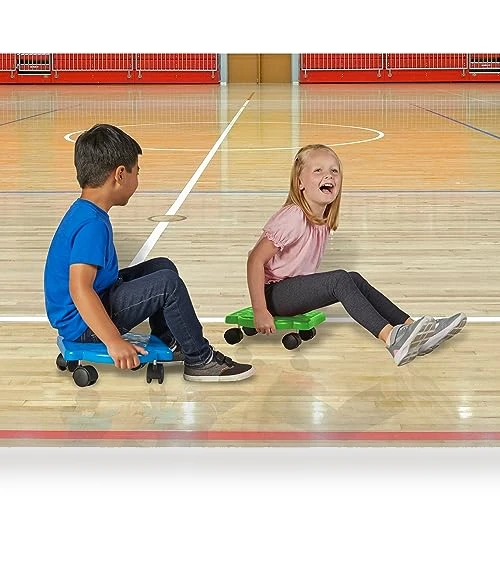 Green Indoor Scooter Board with Handles for Kids — Balance Bikes, hand2mind