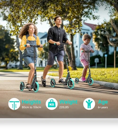 Adjustable Height Foldable Scooter for Kids and Adults — Push Scooters, LEEYV