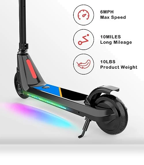 Electric Scooter for Kids with Adjustable Speed and Height — Balance Bikes, LINGTENG