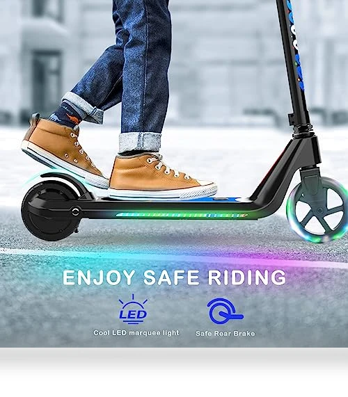 Electric Scooter for Kids with Adjustable Speed and Height — Balance Bikes, LINGTENG