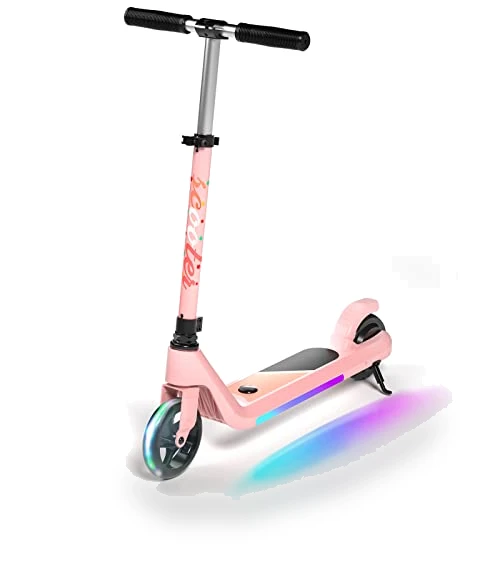 Electric Scooter for Kids with Adjustable Speed and Height, Flash Wheel & Deck Lights — Balance Bikes, LINGTENG