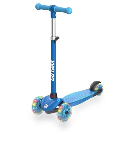 Kids Kick Scooter with LED Wheels and Adjustable Handlebars — Balance Bikes, Gotrax