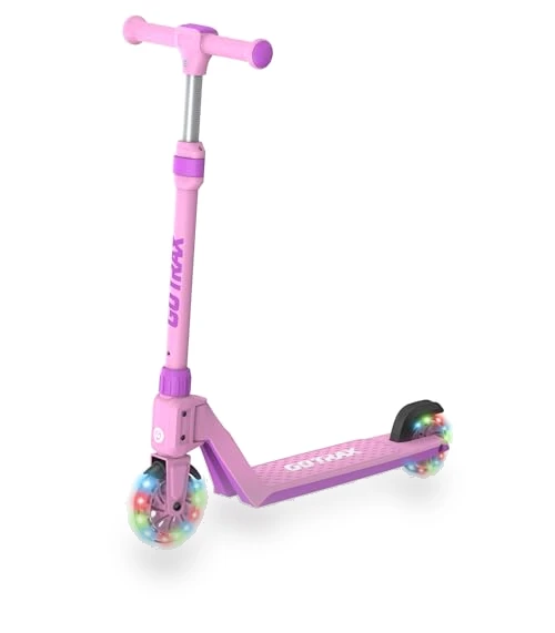 Kick Scooter for Kids with LED Lighted Wheels, Adjustable Handlebars — Push Scooters, Gotrax