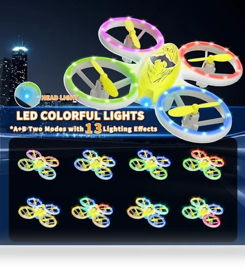 Easy to Use RC Quadcopter for Kids with Altitude Hold and LED Lights — Flying Toys, CYLION