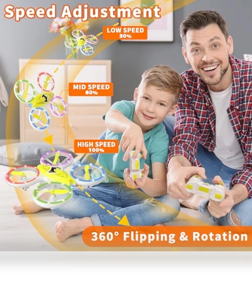 Easy to Use RC Quadcopter for Kids with Altitude Hold and LED Lights — Flying Toys, CYLION