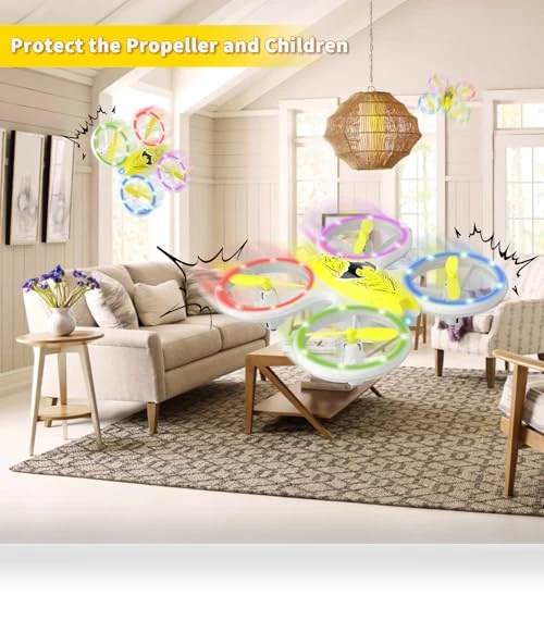 Easy to Use RC Quadcopter for Kids with Altitude Hold and LED Lights — Flying Toys, CYLION