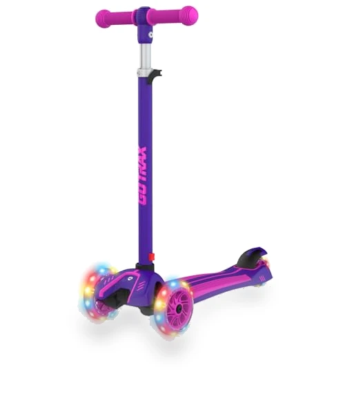 Kids Kick Scooter with LED Lighted Wheels and Adjustable Handlebars — Push Scooters, Gotrax