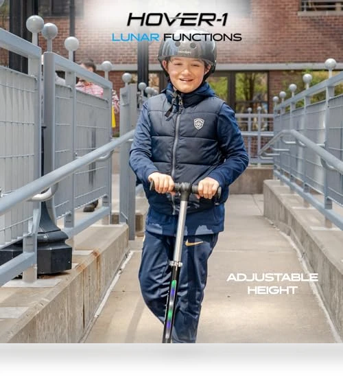 Kids Folding Kick Scooter with LED Light Up Wheels — Push Scooters, Hover-1