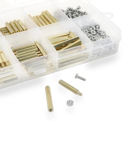 320PCS M2 Hexagonal Copper Post Screw and Nut Kit for PCB Motherboard — Assortment Sets, ZZHXSM
