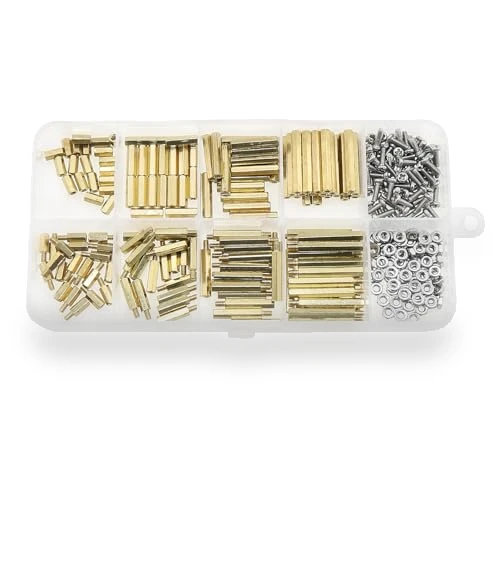 320PCS M2 Hexagonal Copper Post Screw and Nut Kit for PCB Motherboard — Assortment Sets, ZZHXSM