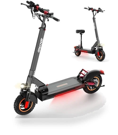 Electric Scooter with Seat for Adults, 28 Mph Max Speed & 31 Miles Max Range — Push Scooters, LET IT GO