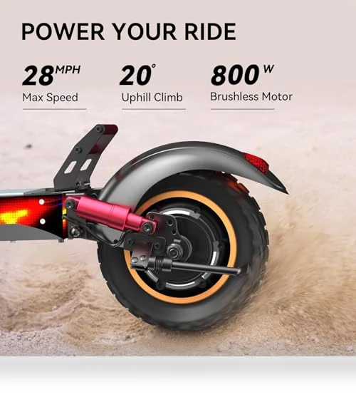 Electric Scooter with Seat for Adults, 28 Mph Max Speed & 31 Miles Max Range — Push Scooters, LET IT GO